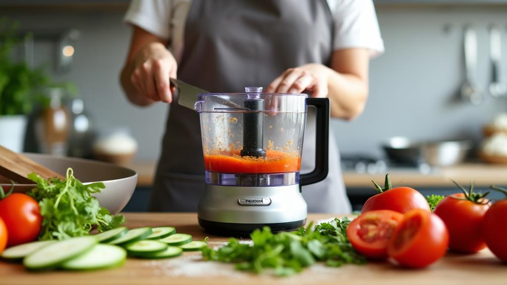 cutting and blending foods