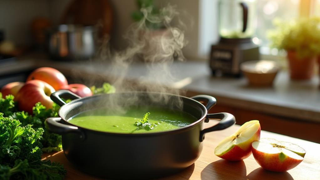 healthy kale apple soup
