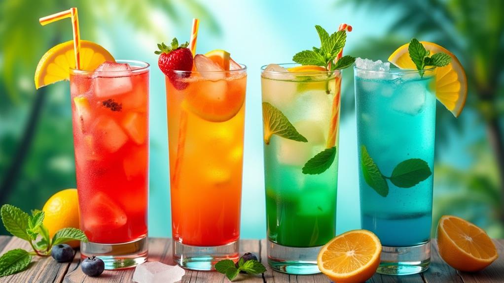 colorful non alcoholic beverages