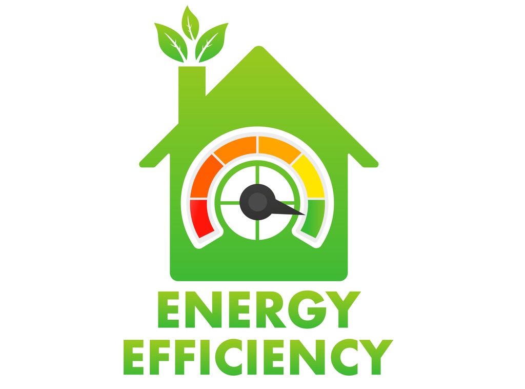 Energy efficiency rating of the house. Art design smart eco home improvement template. 3d energy diagram for design concept. Concept diagram. Vector illustration