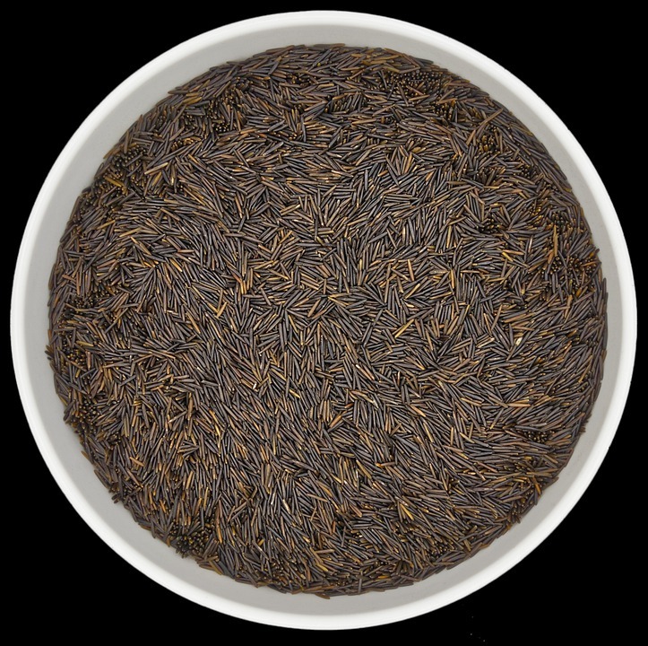 wild rice on a bowl