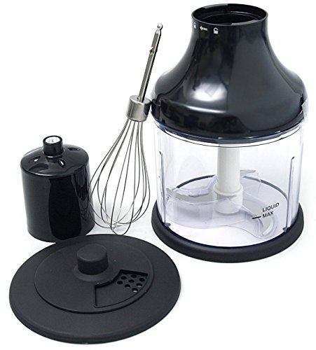 All Clad XJ700042 Immersion Blender Mini Chopper and Whisk Attachments, Black
